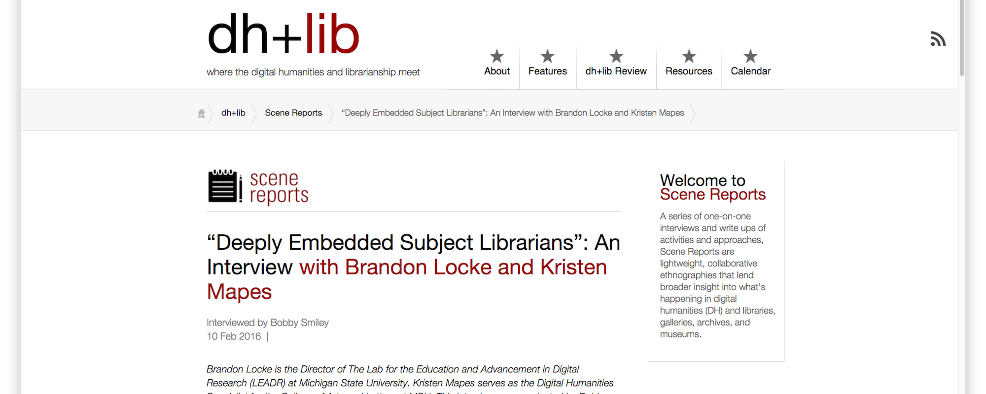 Read more about the article MSU Digital Humanities specialists featured in DH+Lib Scene Report