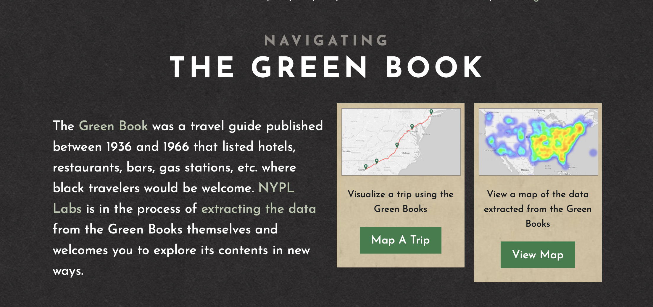 Project Highlight: The Green Book